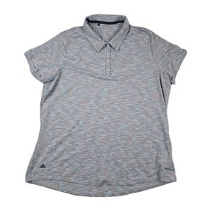 Adidas Golf‎ Space Dye Golf Women's Size Large Polo Shirt Collar